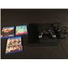 Image 1 : BLACK PLAYSTATION 4 WITH 1 CONTROLLER & 3 GAMES