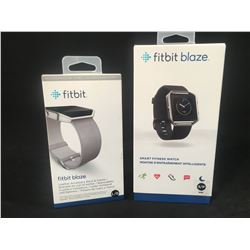 BLACK FITBIT BLAZE SMALL SMART FITNESS WATCH WITH LEATHER ACCESSORY BAND