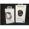 Image 1 : BLACK FITBIT BLAZE SMALL SMART FITNESS WATCH WITH LEATHER ACCESSORY BAND