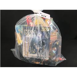 BAG OF ASSORTED ACTION FIGURES & TOYS