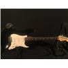 Image 1 : BLACK & WHITE FENDER STRATOCASTER ELECTRIC GUITAR WITH CASE - MADE IN MEXICO