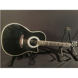 BLACK OVATION 1777 LEGEND ELECTRIC ACOUSTIC GUITAR WITH CASE