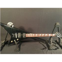 BLACK JACKSON V-2 STYLE ELECTRIC GUITAR WITH CASE