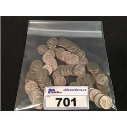 BAG OF ASSORTED US HALF DOLLAR COINS