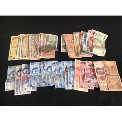 ASSORTED MEXICAN & SOUTH AMERICAN CURRENCY - MEXICO - $1960 PESO, CUBA, JAMAICA, COSTA RICA,