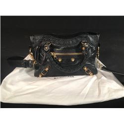 BLACK BALENCIAGA GGH MINI CITY PURSE - MSRP $1400