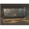 737  BLACK PRADA SMALL LEATHER PURSE  IMPERFECTION ON FRONT