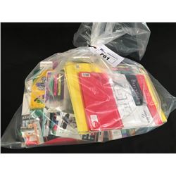 BAG OF ASSORTED ARTS & DRAWING SUPPLIES: MARKERS, PAPER, PENS & MORE