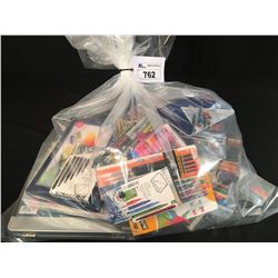 BAG OF ASSORTED ARTS & DRAWING SUPPLIES: MARKERS, PENCILS, PENS & MORE