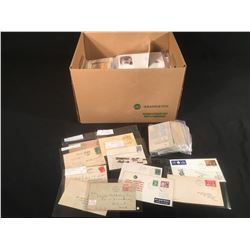 LARGE LOT OF ASSORTED COLLECTORS STAMPED LETTERS, POST CARDS & ASSORTED STAMPS