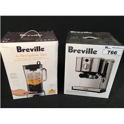 BREVILLE CAFÉ ROMA ESPRESSO MACHINE& HEMISPHERE MINI BLENDER