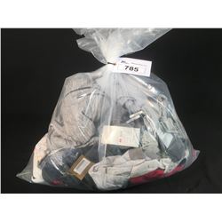 BAG OF ASSORTED MENS CLOTHING: SOCKS, SWEATERS & MORE