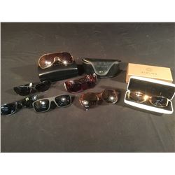 LOT OF ASSORTED DESIGNER SUNGLASSES: VERSACE, RAY BAN & MORE
