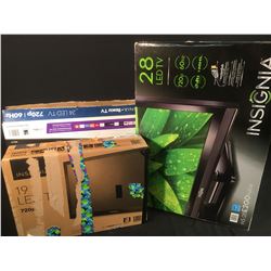 3 ASSORTED SIZE INSIGNIA LED TVS