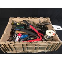 BIN OF ASSORTED HAND TOOLS