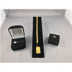 ONE 22-24 KT YELLOW GOLD LINK BRACELET 18.50 LONG CONSISTING OF PEAR SHAPED LEAF INSPIRED LINKS.