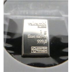 Valcambi Suisse  1Gram .999 Fine Silver Bar