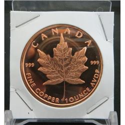 Canadian Maple Leaf Copper 1 Ounce Coin