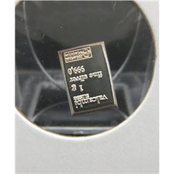 Valcambi Suisse  1Gram .999 Fine Silver Bar