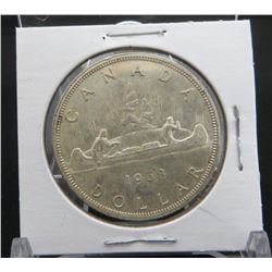 1963 Canadian Silver $1 Dollar Coin
