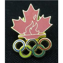 Maple Leaf & Torch Flames Olympic Collector Pin