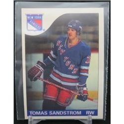 1985-86 O-Pee-Chee #123 Tomas Sandstrom RC