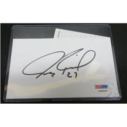 Jeremy Roenick Signed 3x5 Card With PSA/DNA COA