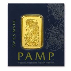 1 gram .9999 Finee Gold Bar PAMP Suisse Multigram+25 (In Assay) Certified