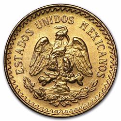 1945 Mexico Gold 2 1/2 Pesos AGW .0603