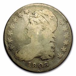 1808 Capped Bust Half Dollar F (Over 200 Years Old)