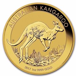 2017 Australia .9999 Pure 1 oz Gold Kangaroo BU