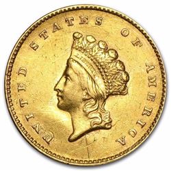 $1 Indian Head Gold Type 2 Coin minted Years 1849-1889 smallest Gold coin ever produced