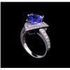 Image 4 : 14KT White Gold 2.20 ctw Tanzanite and Diamond Ring
