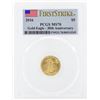 Image 1 : 2016 $5 American Gold Eagle Coin PCGS MS70 First Strike