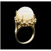 Image 4 : 10.95 ctw Opal and Diamond Ring - 14KT Yellow Gold