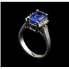 Image 4 : 2.86 ctw Tanzanite and Diamond Ring - 14KT White Gold