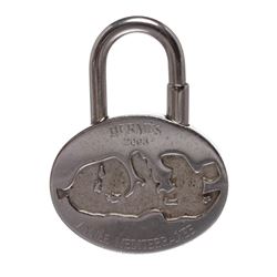 Hermes Silver Palladium Année Méditerranée Lock Charm