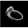 Image 3 : 2.11 ctw Tanzanite and Diamond Ring - 14KT White Gold