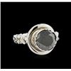 Image 1 : 14KT White Gold 3.49 ctw Black Diamond Ring