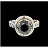 Image 2 : 14KT White Gold 3.49 ctw Black Diamond Ring