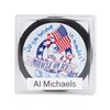 Image 1 : Al Michaels signed 1980 "Miracle on Ice" Puck - XIII Olympic Winter Games Lake P