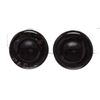 Image 2 : Chanel Black Glass Logo Disc Clip On Earrings 97P