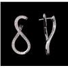 Image 2 : 0.90 ctw Diamond Earrings - 14KT White Gold