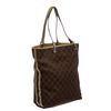 Image 4 : Gucci Brown Green Canvas Leather Monogram Tote Bag