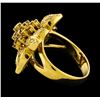 Image 3 : 1.36 ctw Diamond Ring - 18KT Yellow Gold