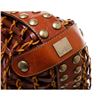 Image 5 : Kooba Brown Leather Rope Woven Studded Hobo Shoulder Bag