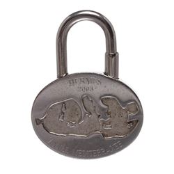 Hermes Silver Palladium Année Méditerranée Lock Charm