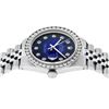 Image 3 : Rolex Mens Stainless Steel Blue Vignette 3 ctw Channel Set Diamond Datejust Wris