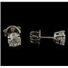 Image 2 : 14KT White Gold 1.19 ctw Diamond Stud Earrings