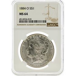 1884-O NGC MS64 Morgan Silver Dollar